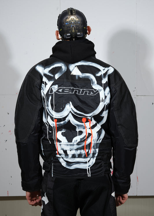 Kenny Motorcycle Jacket Oni Painted - L