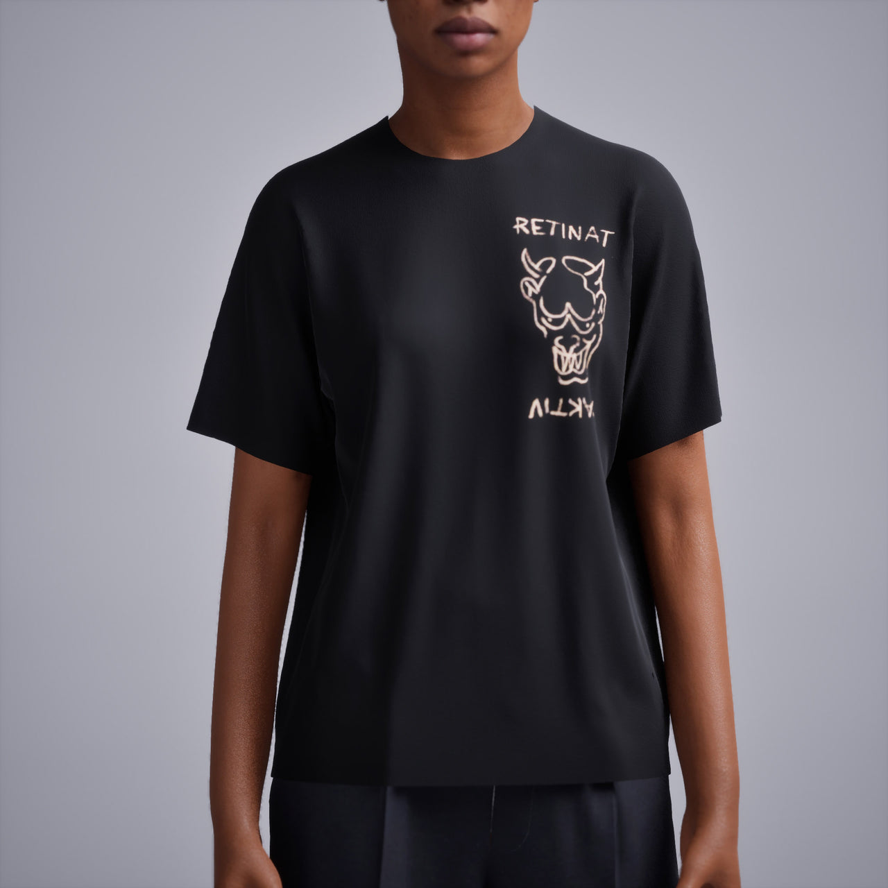 T-shirts Oni peint noir