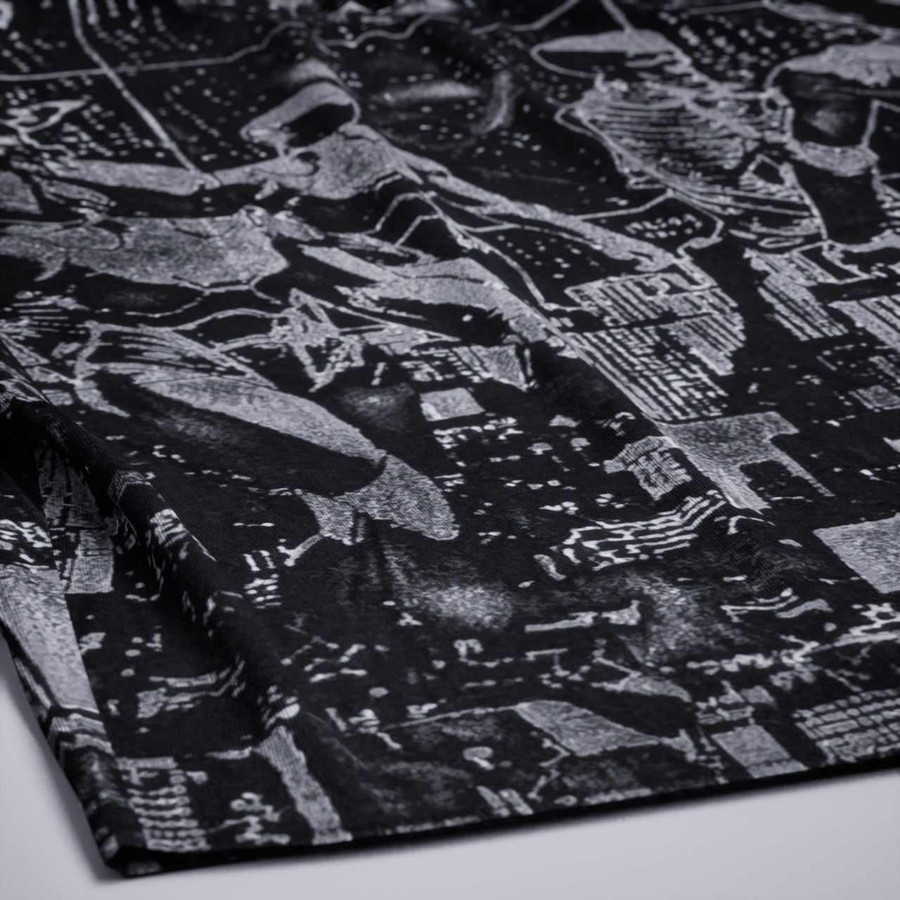 T-shirt peint Robot city - Tailles L->2XL