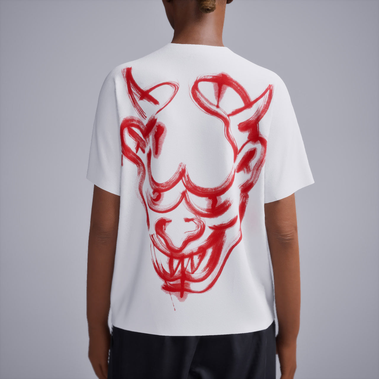 T-shirts Oni peint blanc