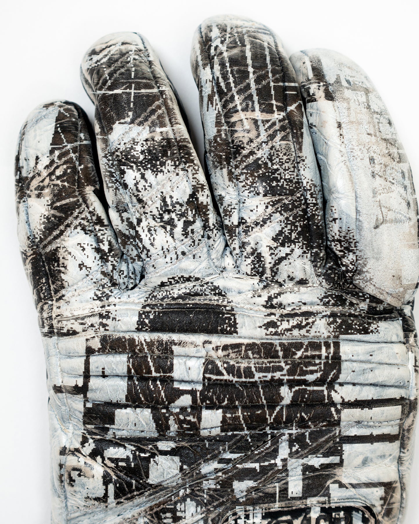 Laser Engraved Leather Gloves - L