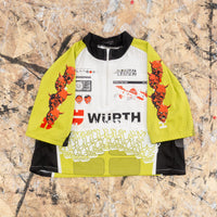 Thumbnail for maillot crop de cycliste upcyclé avec visuels cyberpunk a la akira