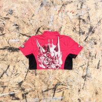Thumbnail for maillot de cycliste croppé avec masque de oni japonais