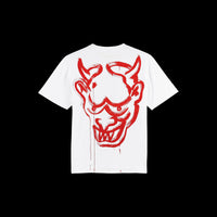 Thumbnail for T-shirts Oni peint blanc
