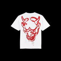 Thumbnail for T-shirts Oni peint blanc