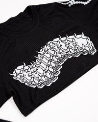 Thumbnail for T-shirt manches longues Crop Oni wave 01 - Taille L