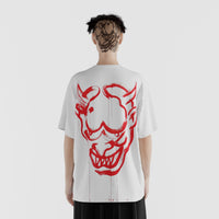 Thumbnail for T-shirts Oni peint blanc