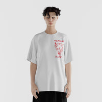 Thumbnail for T-shirts Oni peint blanc