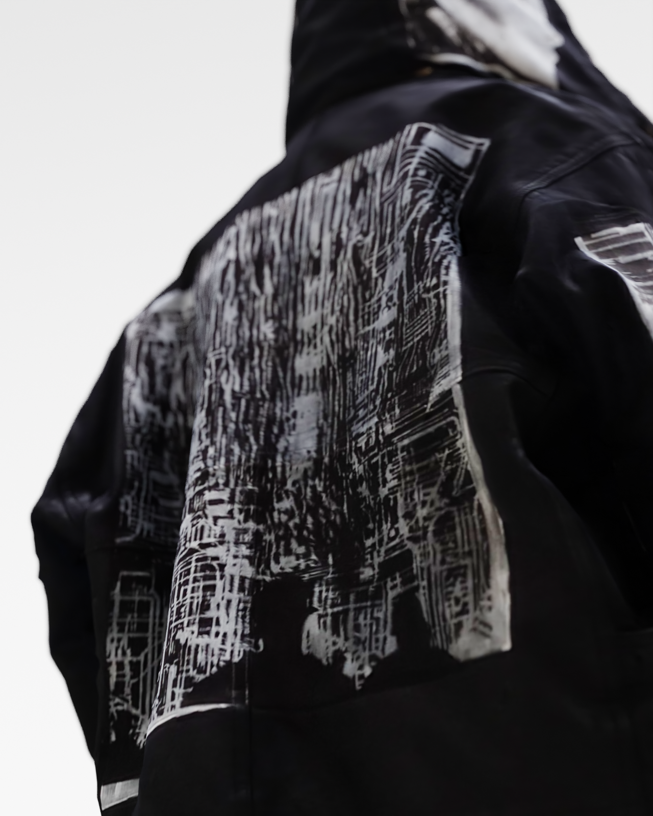 Veste en cuir gravée au laser - Taille L